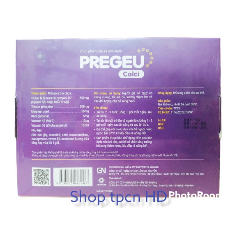 Pregeu canxi từ sữa vị thơm ngon dễ uống, hỗ trợ bé tăng chiều cao