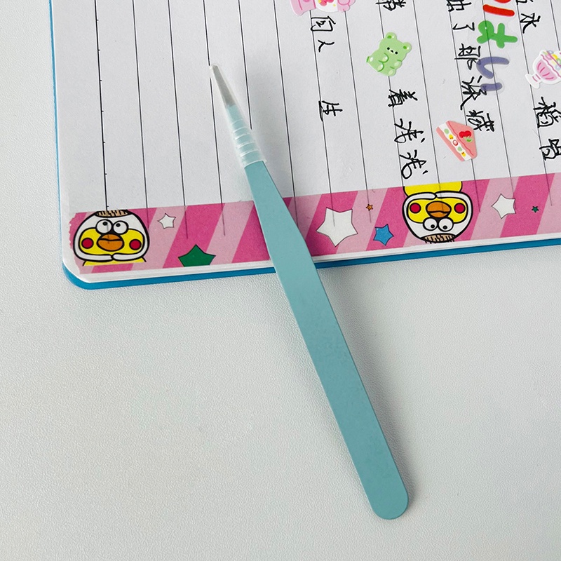 Nhíp Đầu Nhọn Thẳng Và Cong Bằng Thép Không Gỉ Dùng Nối Mi / Trang Trí Sổ Tay