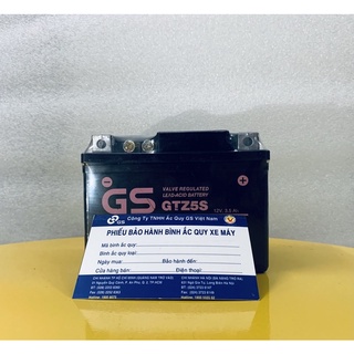 Ắc quy gs gtz5s-5se 12v-3.5ah dành cho xe wave rs, airblade, future neo, exciter