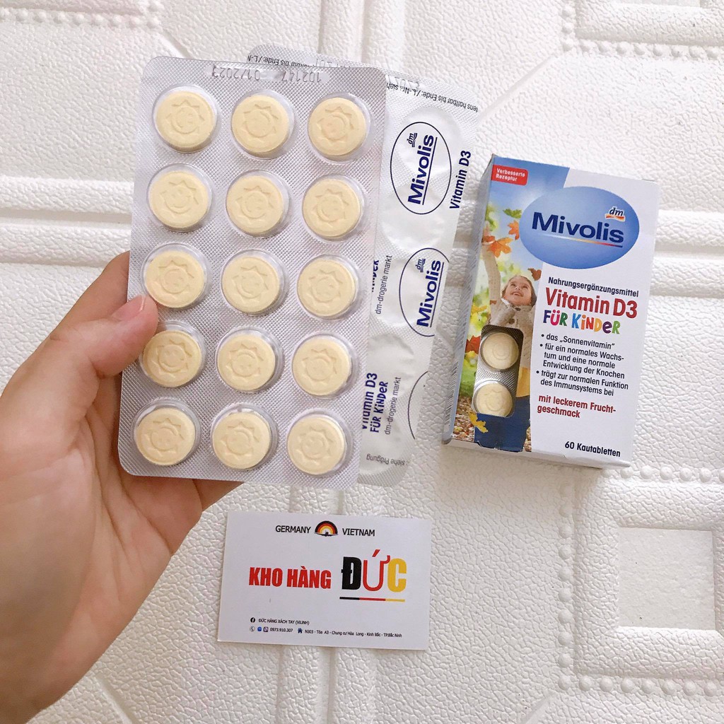 Kẹo Ngậm Mivolis Vitamin D3 Fur Kinder Hộp 60 Viên