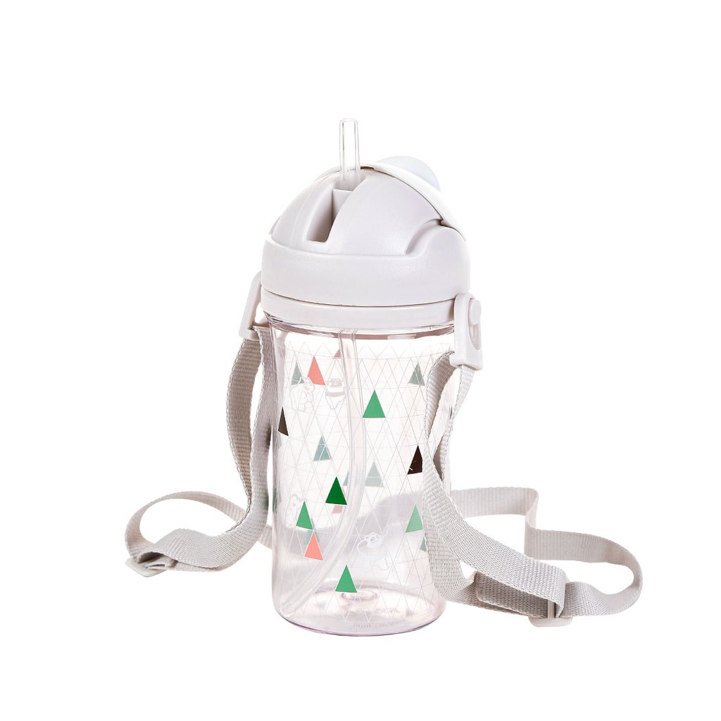 [Mã LIFECPMALL giảm 12% đơn 250K] Bình nước Miniso We Bare Bears trong suốt in họa tiết có ống hút 400ml