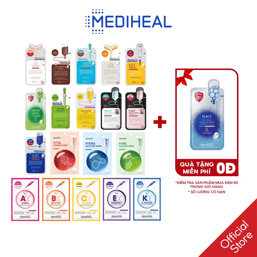 [Mã COSDEP -8% ĐH250k]1 Miếng Mặt Nạ Dưỡng Trắng Da, Giảm Mụn, Tái Tạo, Phục Hồi Da Mediheal 24ml | BigBuy360 - bigbuy360.vn