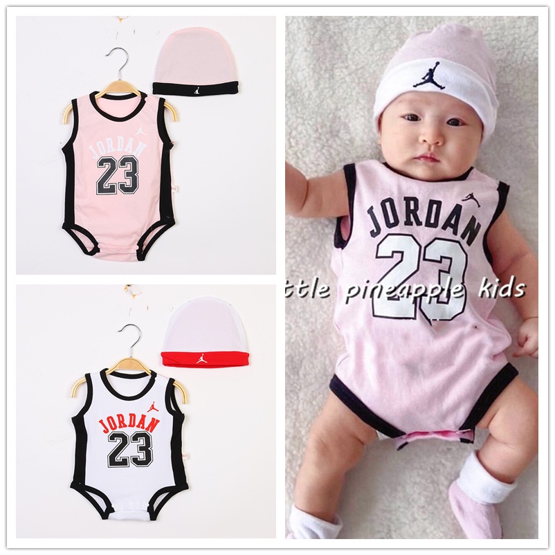 Bộ Đồ Thời Trang 2 Món Gồm Áo Liền Quần Cotton + Nón Thời Trang Cho Bé Trai