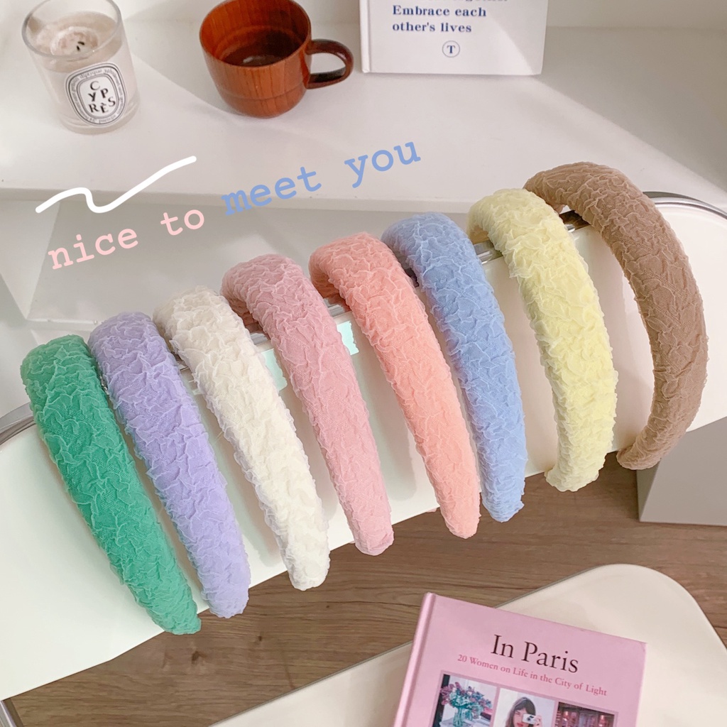 Băng Đô Cài Tóc Bản Rộng Phong Cách Hàn Quốc Chất Lượng Cao