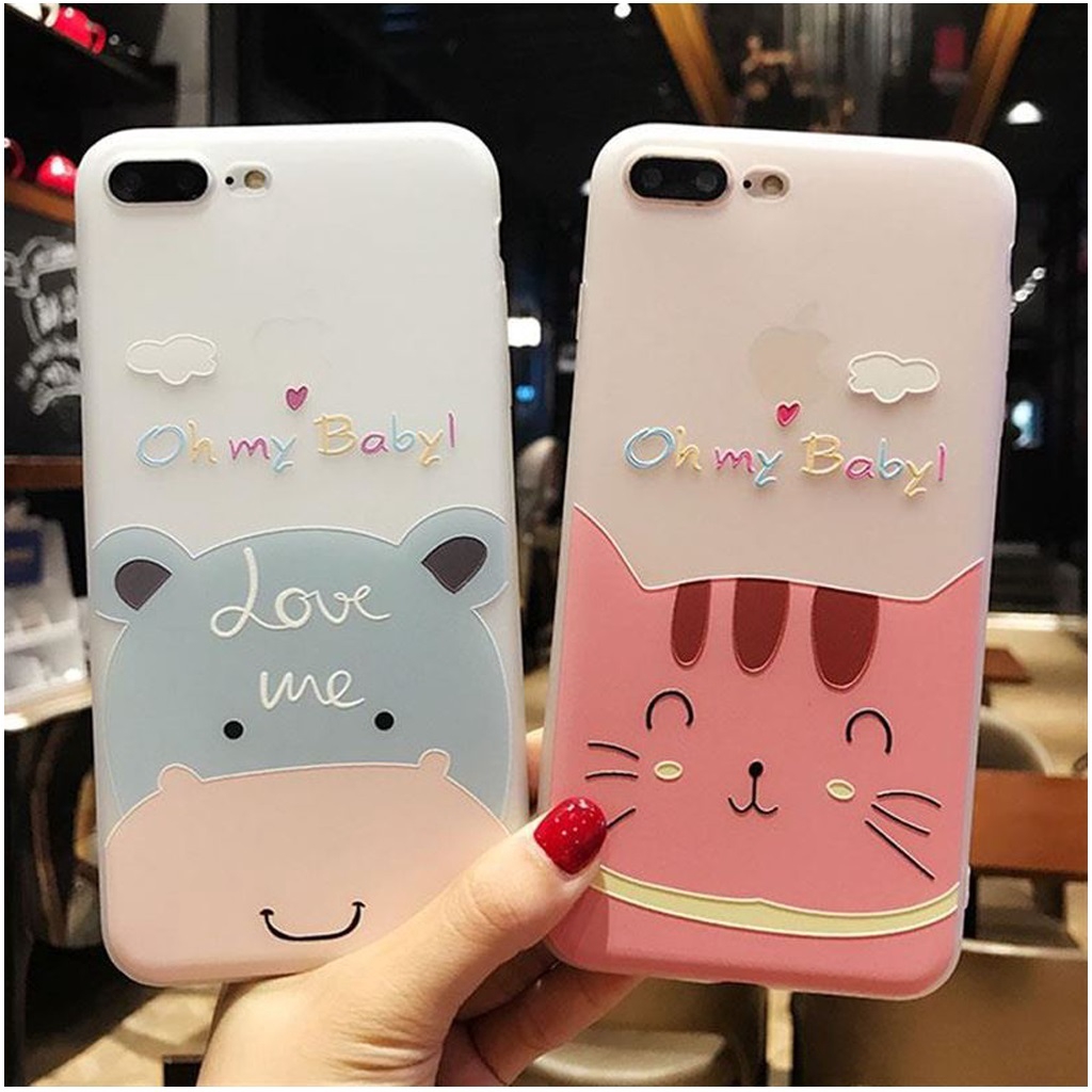 Ốp lưng iphone Mèo và chó baby trơn 5/5s/6/6s/6plus/6splus/7/8/7plus/8plus/x/xs/xs max/11/11promax- Awifi Case B5-3 | BigBuy360 - bigbuy360.vn