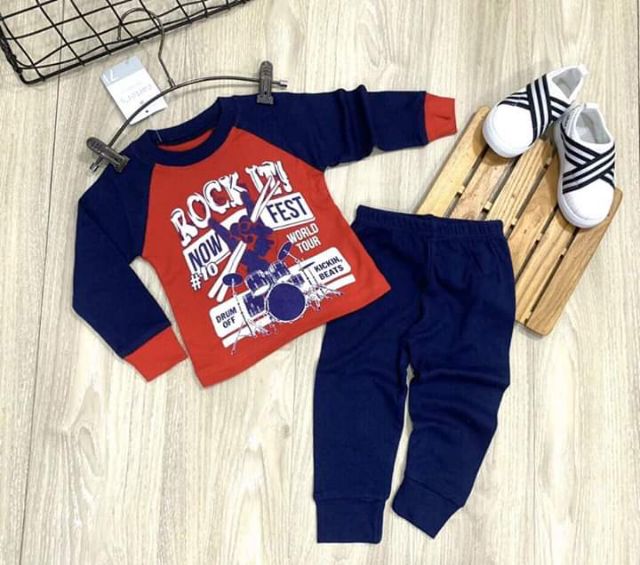 Bộ Dài Tay Bé Trai Borip Xuất Khẩu Siêu Xịn 8-22kg