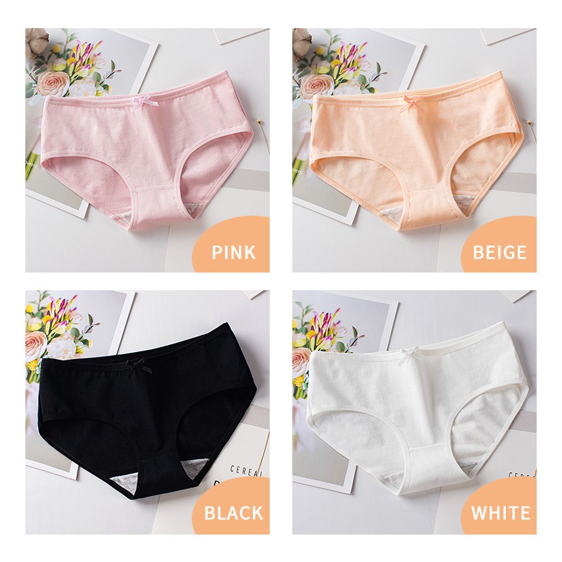 Quần lót cotton màu trơn kiểu dáng thời trang cho nữ | BigBuy360 - bigbuy360.vn