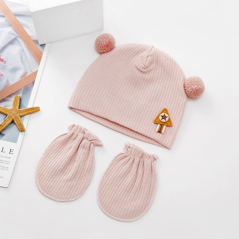 Bộ Găng Tay Và Mũ Beanie Mềm Mại Chống Trầy Dùng Làm Đạo Cụ Chụp Ảnh Cho Bé Sơ Sinh