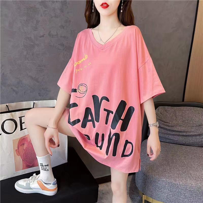 Áo Thun Tay Ngắn Dáng Rộng Plus Size Phong Cách Hàn Quốc Thời Trang Mùa Hè Cho Nữ