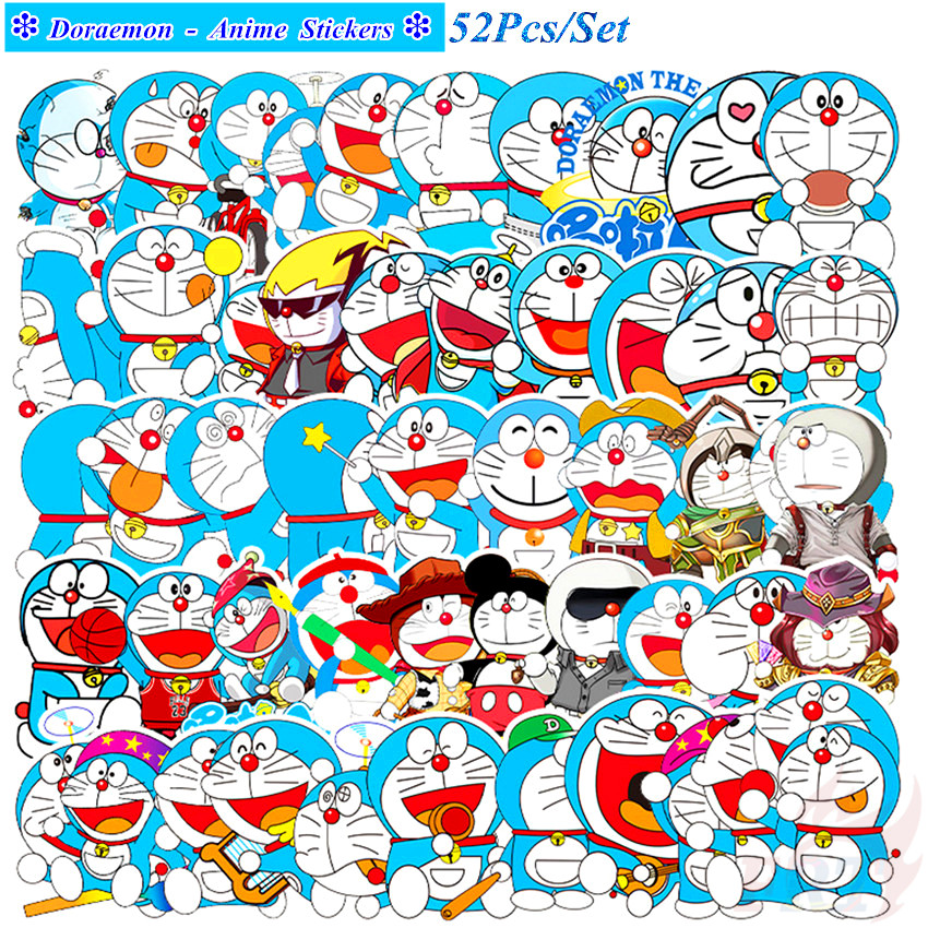 ❉ Doraemon - Series 05 Anime Stickers ❉ 52Pcs/Set DIY Fashion Luggage Laptop Skateboard Decals Doodle Stickers