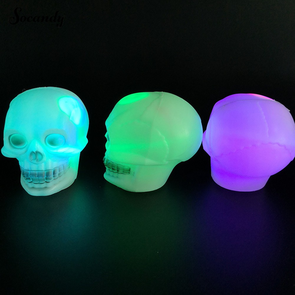 Đèn LED trang trí Halloween hình đầu lâu/ bí ngô tùy chọn