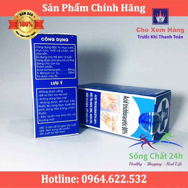 Mụn Cơm, Mụn Cóc, Mắt Cá Chân, Vết Chai Sần Acid Trivhloracetic 80% - Sống Chất 24h | BigBuy360 - bigbuy360.vn