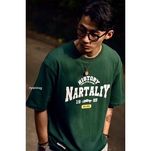 RYAN - Áo thun nam NARTALIY ngắn tay vải cotton thương hiệu RYAN form rộng phong cách Hàn Quốc