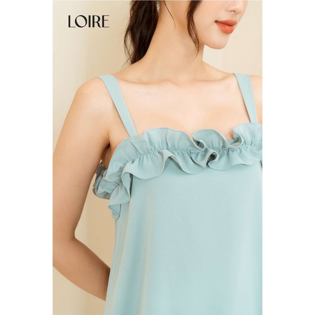 Váy Lụa Dáng Chữ A Nhấn Bèo Nhún Điệu Đà Loirechic LSL17