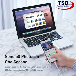 Cáp Sạc Nhanh Baseus Mini White Cổng Cho ip,tablet táo
