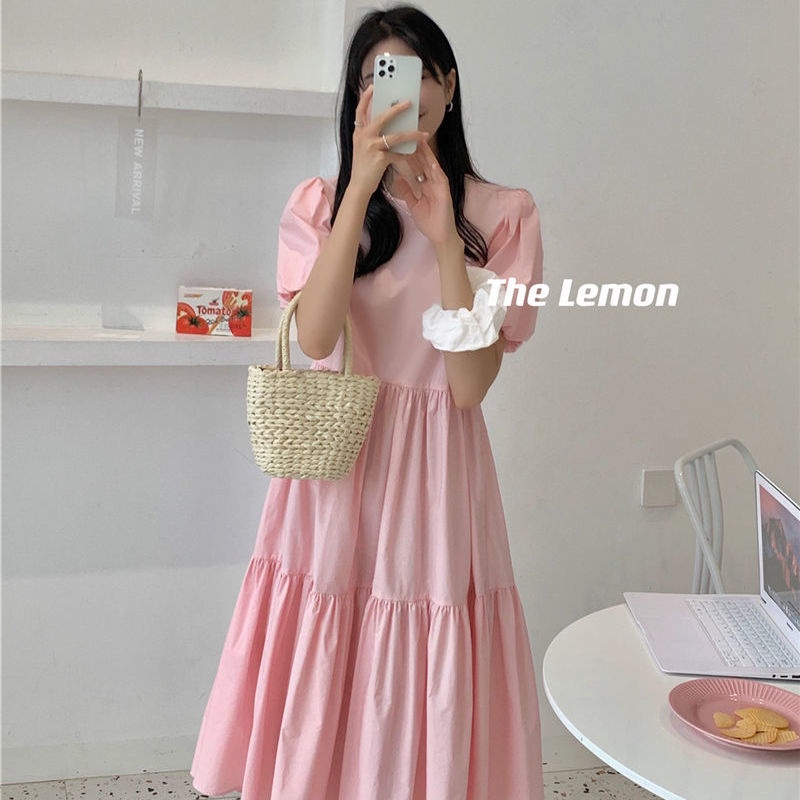 Đầm chữ A dáng rộng phong cách mùa hè Hàn Quốc thịnh hành cho nữ