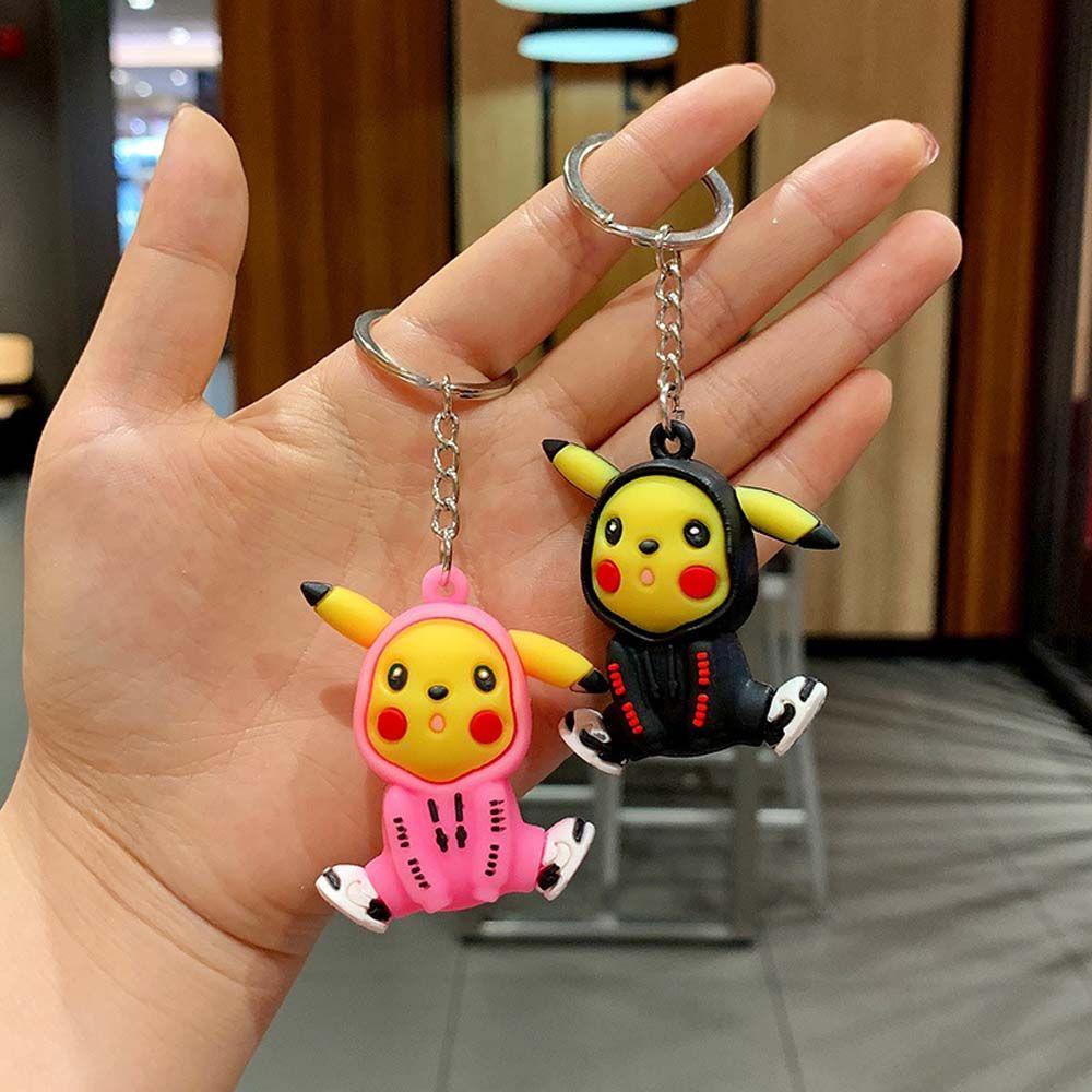 Móc Khóa Hình Pikachu Bằng PVC Sáng Tạo