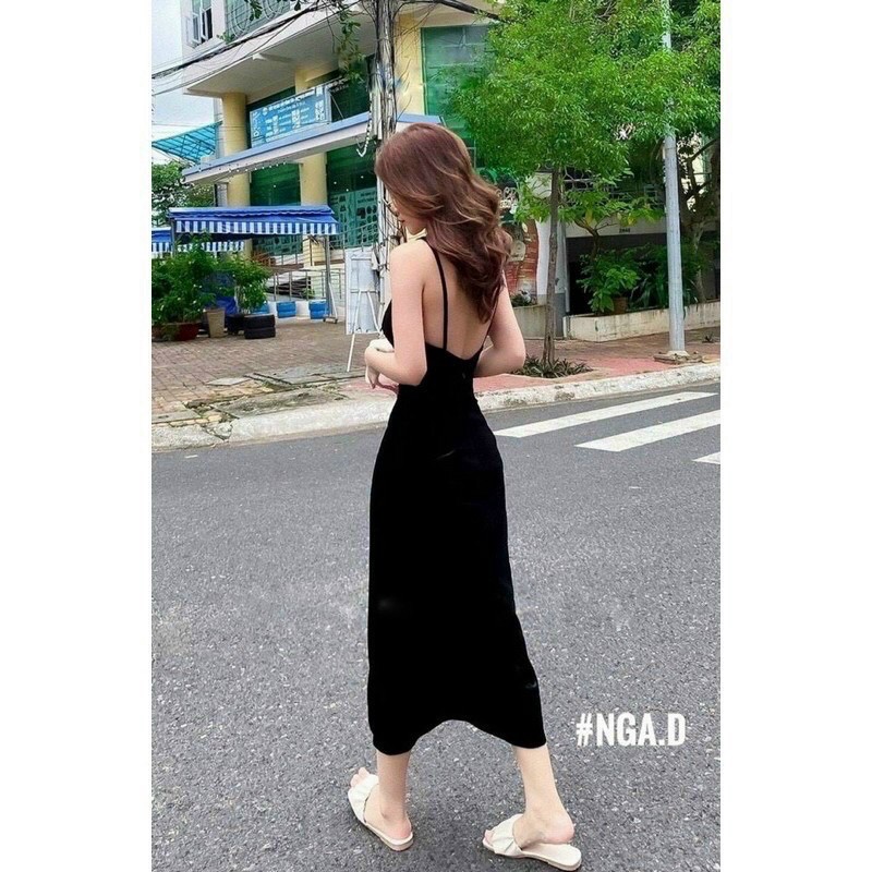 ‼️ ĐẦM NHUNG HỞ LƯNG [ CÓ MUỐT NGỰC]