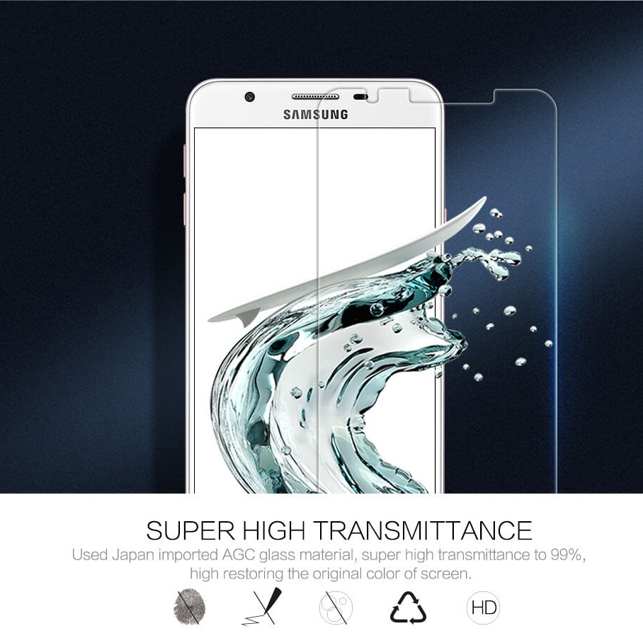 Miếng dán kính cường lực cho Samsung Galaxy J7 Prime trong suốt siêu mỏng 0.3mm hiệu HBO