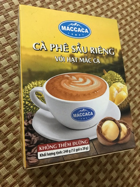 Cà phê sầu riêng hạt macca ăn kiêng