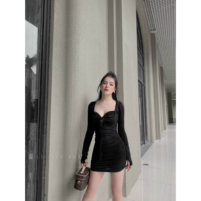 [SIÊU HOT] [FREESHIP] Váy Body Dài tay nơ ngực | BigBuy360 - bigbuy360.vn