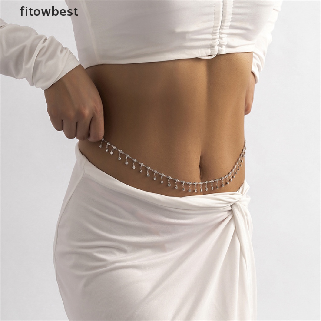 Thắt Lưng Dây Xích Tua Rua Đính Đá Zircon Quyến Rũ Thời Trang Cho Nữ