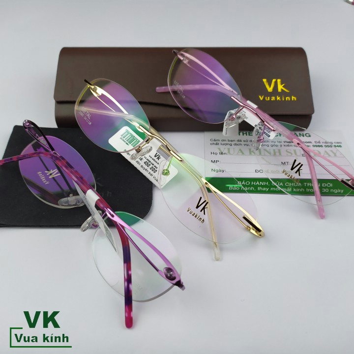 Gọng kính cận khoan không viền VK80