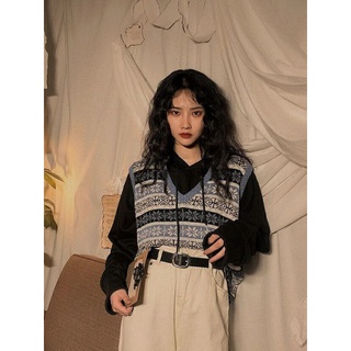 Gl07 - áo gile len thổ cẩm phong cách vintage