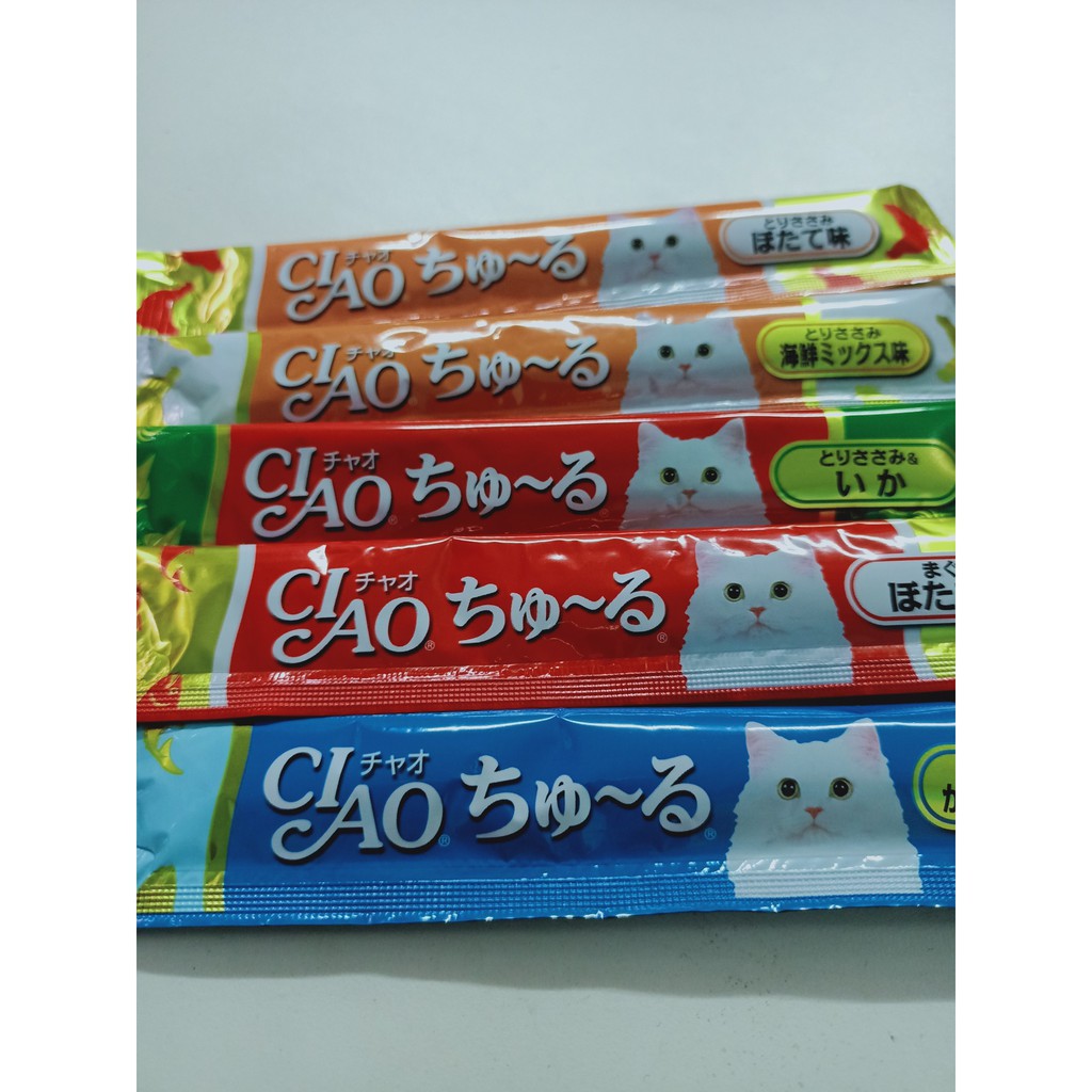 Combo 10-30 thanh súp thưởng cho mèo Ciao churu Thái Lan mix vị - Jpet Shop