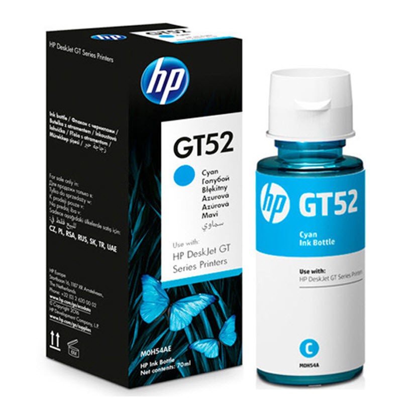 Mực in phun M0H54AA HP GT52 Cyan Original Ink Bottle - Hàng HP Việt Nam