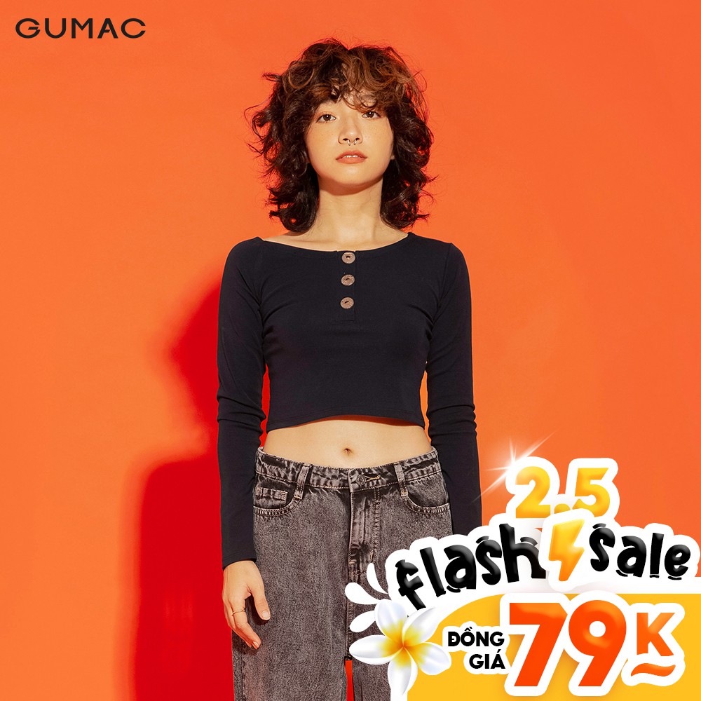 [Mã WABRGM11 giảm 10% đơn 250K] Áo thun nữ Borib 3 nút GUMAC đủ màu, đủ size, cá tính năng động ATA12169