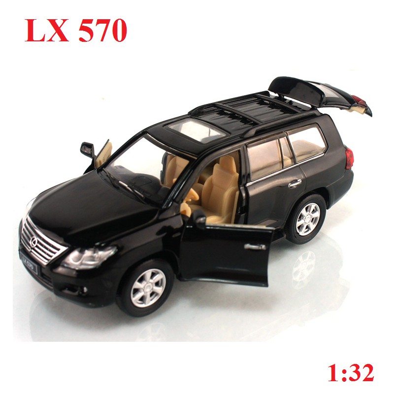 Ô tô Lexus LX570 Mô hình bằng kim loại có âm thanh đèn 1:32 mở được cửa