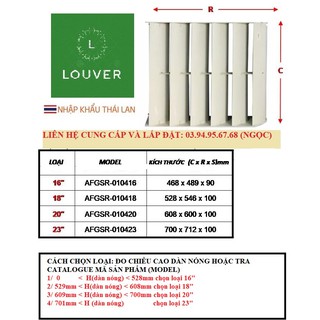 Mặt nạ (Louver) chuyển hướng gió cho dàn nóng máy lạnh