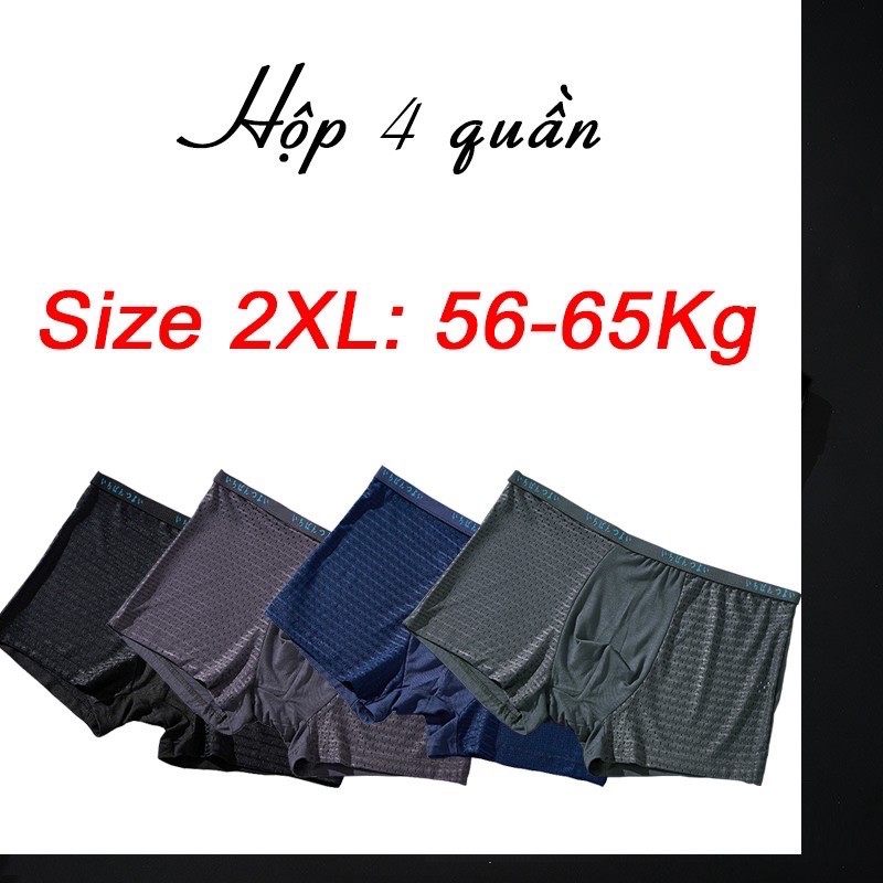 Quần lót nam . Quần boxer nam Muji thông hơi cạp nhỏ có 3Size ( 45-90kg)