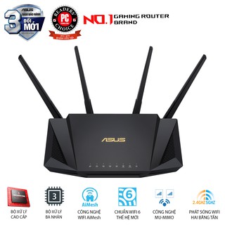 Router Wifi Asus RTAX3000 Chuẩn AX3000 Dual Band WiFi 6 Hàng Chính Hãng