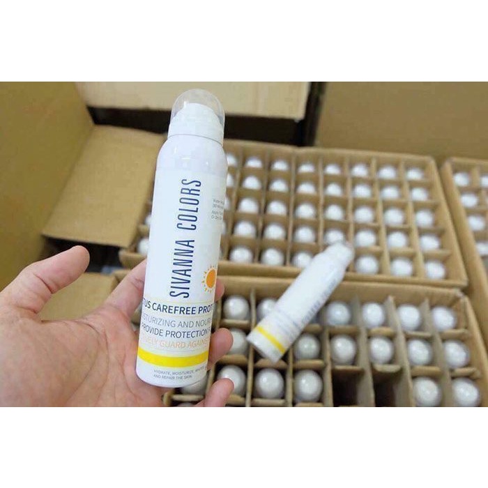 Xịt Chống Nắng Nâng Tone Sivanna Colors Thái Lan SPF50 PA+++ Cactus Carefree Protection Spray 150ml