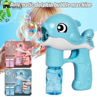 Máy thổi bong bóng xà phòng hình cá heo kèm 2 bình thổi bong bóng cho bé