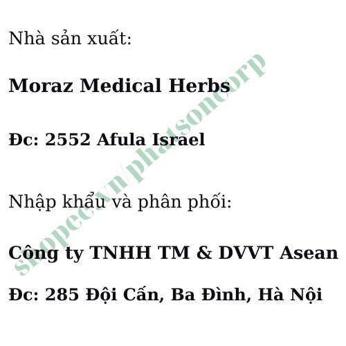 Kem hỗ trợ giảm nứt gót chân, kem giảm nấm bàn chân, kem giảm đổ mồ hôi chân từ thảo dược Israel MORAZ CAFTAN 100g