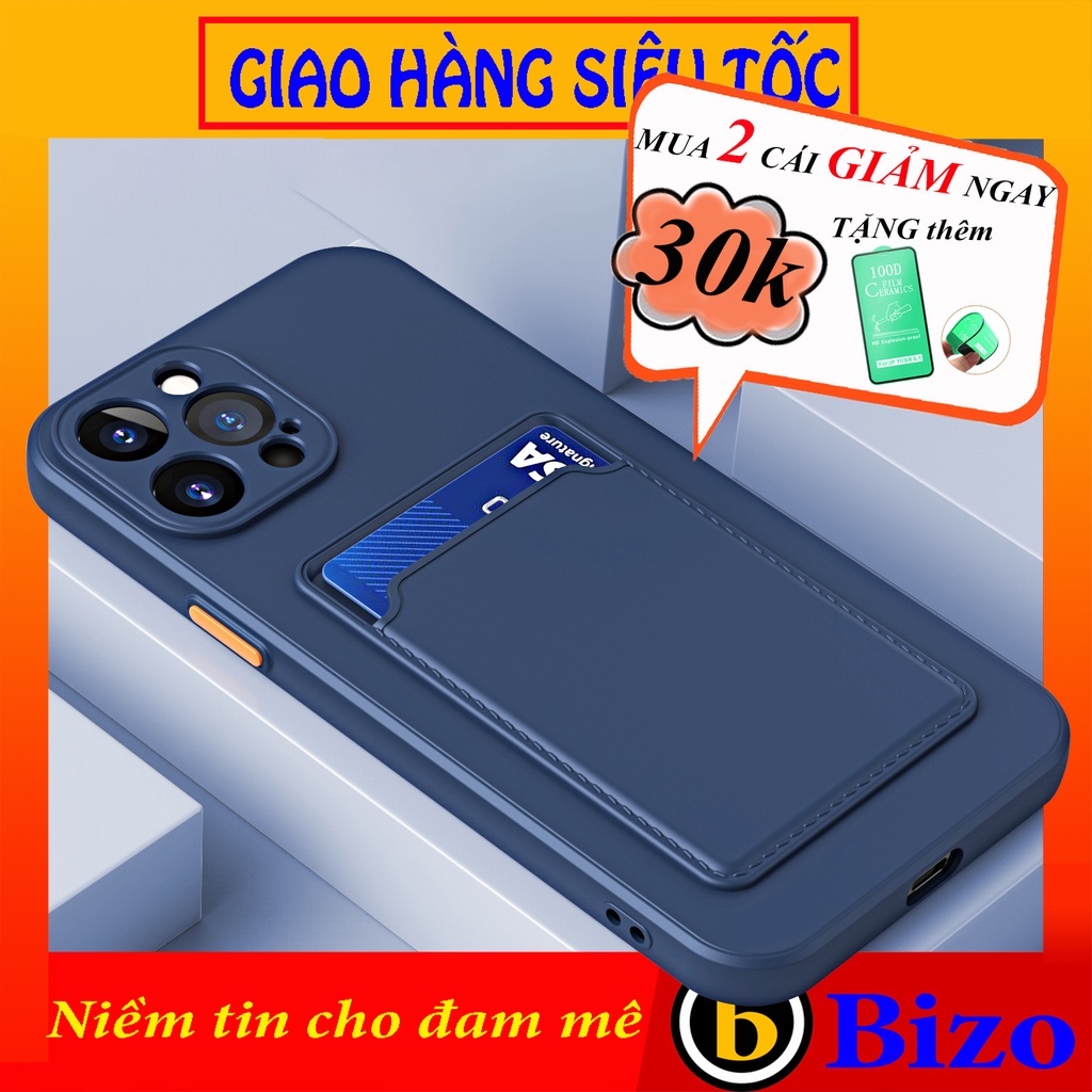 🔥DEAL GIẢM 30K🔥 Ốp dẻo mềm màu kẹo kiêm ngăn đựng thẻ cho iphon 11/12/13/13PROMAX full mã nhiều màu
