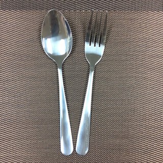 Thìa inox dĩa inox 304 dài 18cm thích hợp sử dụng cho quán ăn, trường học, suất ăn công nghiệp