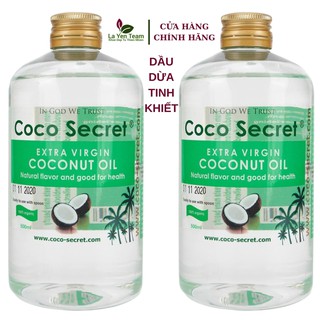 Dầu dừa tinh khiết Coco Secret 500ml - Combo Hấp Dẫn - Khỏe Đẹp Từ Trong Ra Ngoài