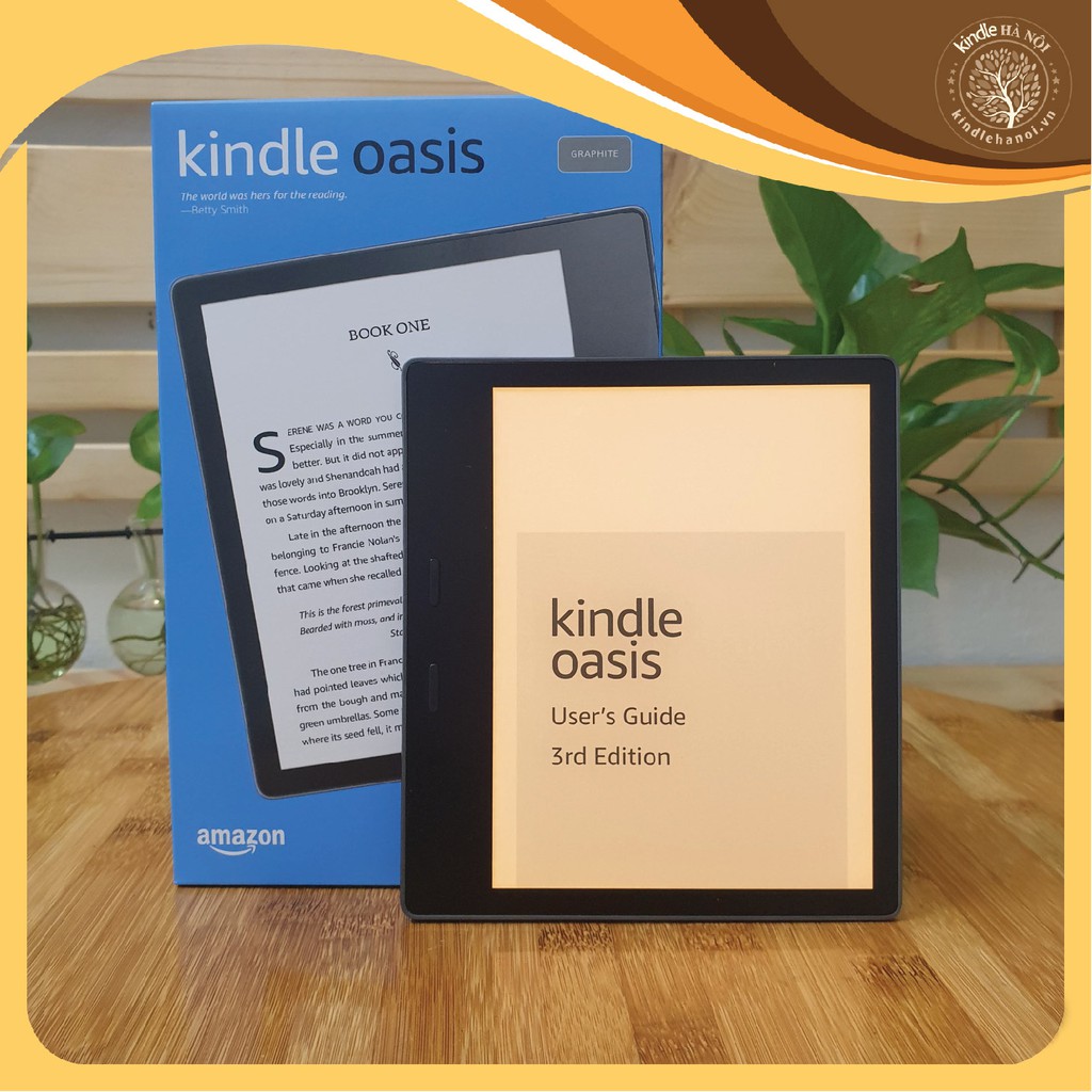 Máy đọc sách Kindle Oasis 3 (10th) nhập chính hãng từ Amazon màn hình vàng warmlight, chống nước IPX8