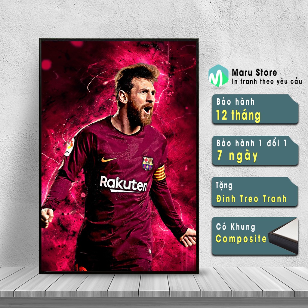 Tranh Messi Treo Tường, Trang Trí Phòng Net, Quán Cafe