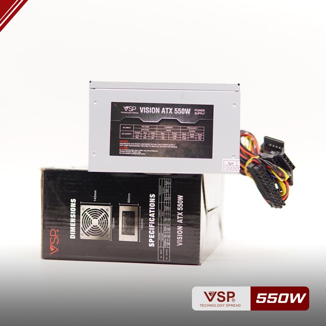 Nguồn máy tính VSP CS 550W - đáp ứng đầy đủ nhu cầu điện năng của máy tính