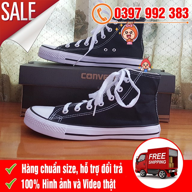 [TRỢ GIÁ VẬN CHUYỂN] Giày Thể Thao CV Classic Đen Trắng Cao Cổ Nam Nữ