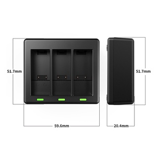 Dock sạc gopro 11 / gopro 10 / gopro 9 . dock sạc có 3 khe gắn pin, cho phép sạc cùng lúc 3 viên pin. tuy nhiên cắm 1 vi