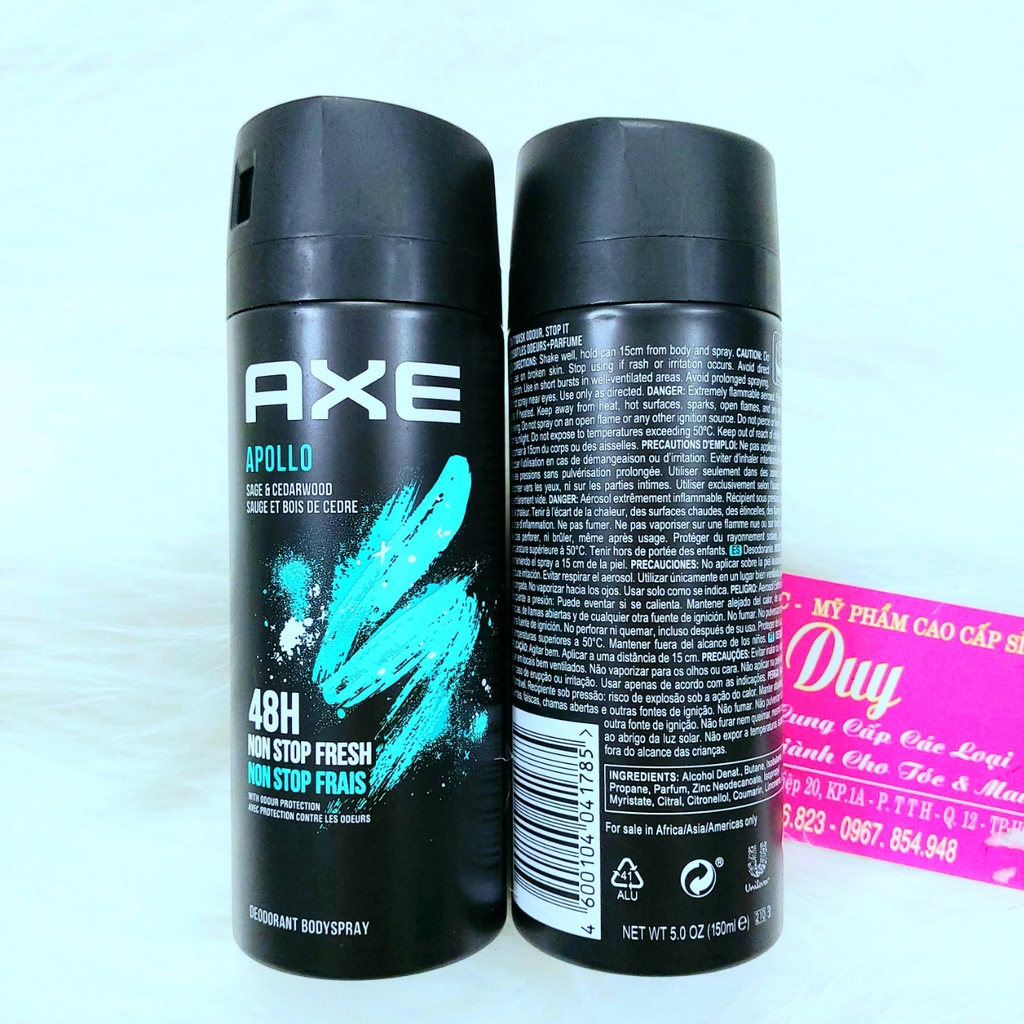 Xit Khử Mùi Toàn Thân Nam AXE -  ADIDAS 150ml - Mang Lại Hương Thơm Nam Tính Quyến Rũ.