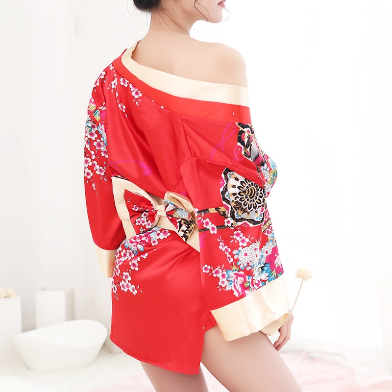 đồ ngủ sexy Đồ ngủ Kimono in hoa quyến rũ cho nữ