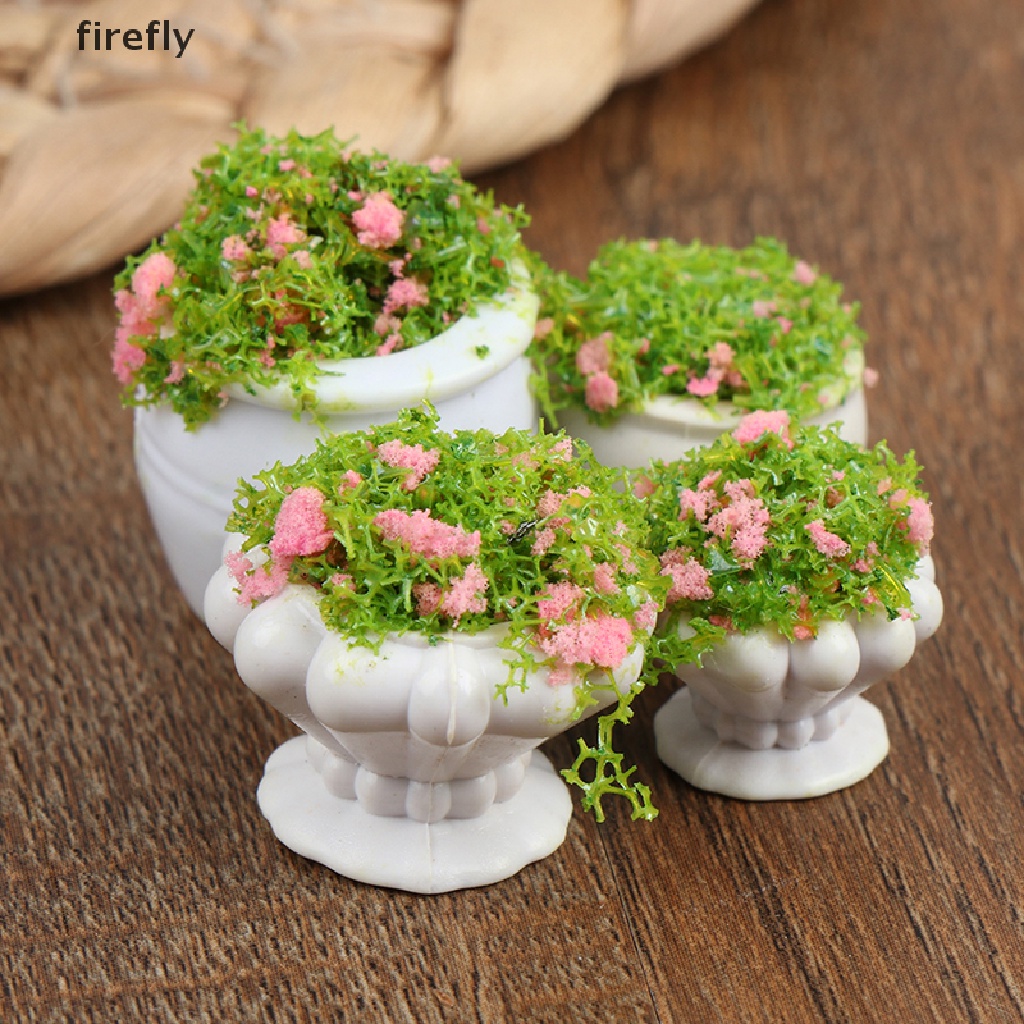 Bộ 2 Mô Hình Chậu Cây bonsai mini Tỉ Lệ 1: 12 Trang Trí Nhà Búp Bê