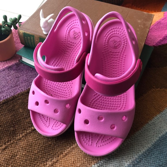 dép sandal quai ngang nhựa cá sấu baya band cho bé gái đi mưa, lội nước, đi biển, chống hôi chân